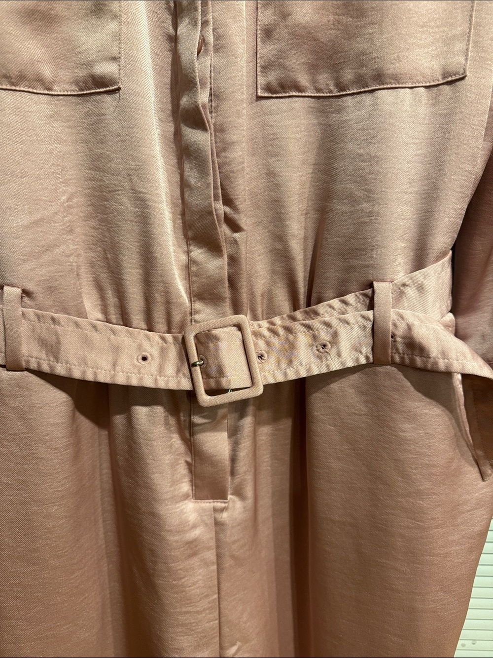 INC International Concepts Dusty Pink Utility Jumpsuit with Belt - Picture 3 of 12